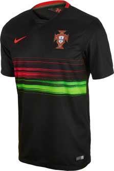 2015 Portugal Away Jersey - Black Portugal Soccer Jerseys