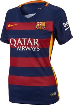 Women's Nike FC Barcelona Jersey - 2015/16 Barcelona Home Jerseys