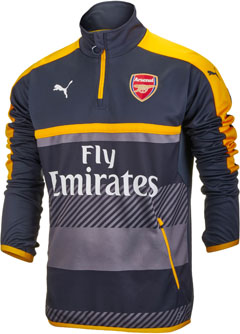 arsenal training top navy