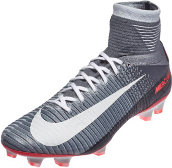 Nike Mercurial Superfly V FG- Grey Nike Superfly Cleats