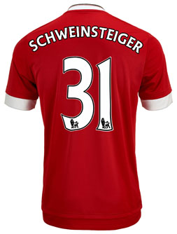 Schweinsteiger Match Man United Home Jersey - 2015/16 Man U Jerseys