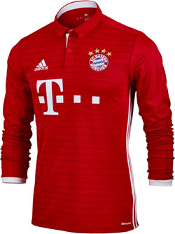 adidas Bayern Munich L/S Home Jersey - 2016 Bayern Munich Jerseys