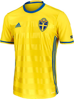 adidas Sweden Youth Home Jersey - 2015/16 Sweden Soccer Jerseys