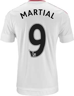 Martial Kids Man United Away Jersey - 2015/16 Man U Jerseys