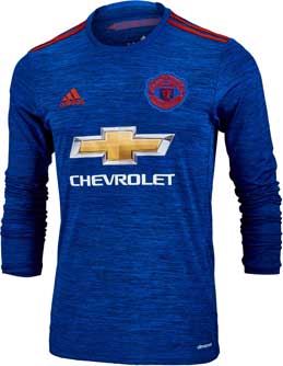 adidas Manchester United L/S Jersey - 2016 Man United Away Jerseys