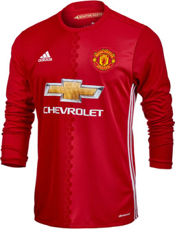 gebruiker is meer dan Voorverkoop adidas Manchester United L/S Jersey - Manchester United Home Jerseys