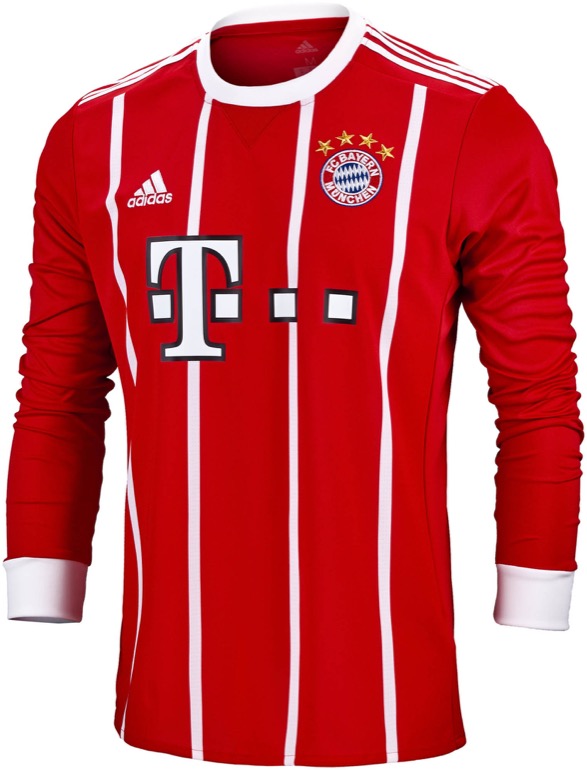 2017/18 adidas Bayern Munich L/S Home Jersey