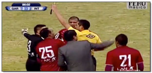 Peruvian Primera Division Manager Fouls Player…Is Sent Off…(Video)