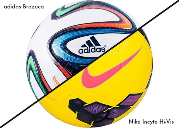 nike and adidas footballs