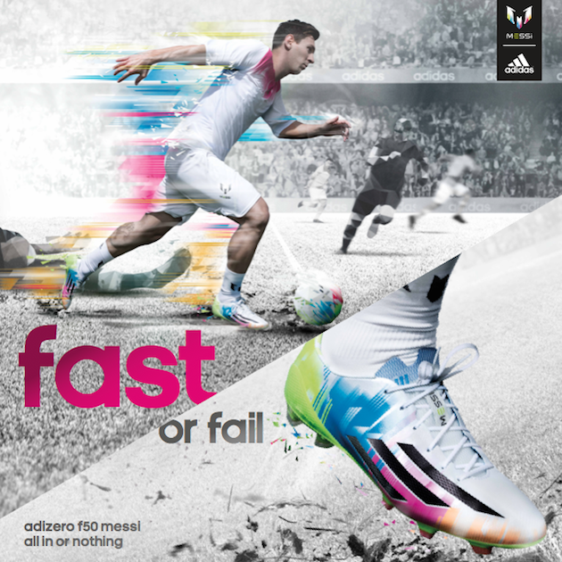 Rápido Conclusión Aleta Messi Makes Speed Colorful with His New adidas F50 adiZero - The Instep