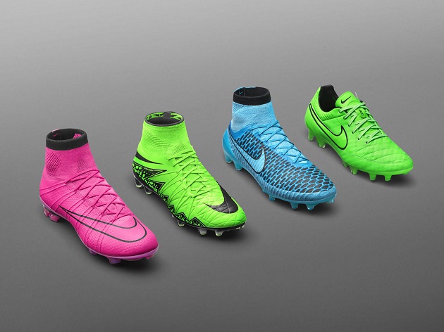 neon soccer cleats