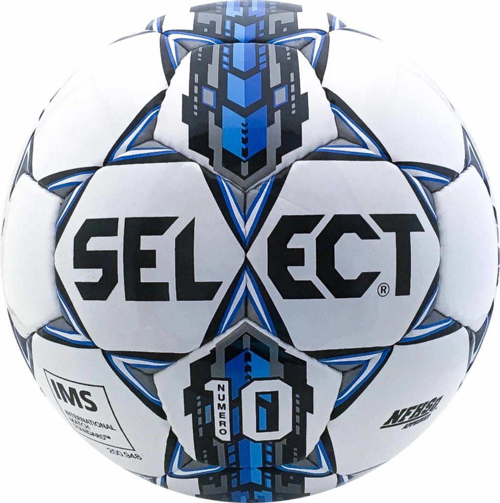 Select Numero 10 NFHS Soccer Ball - White/Royal Blue - SoccerPro