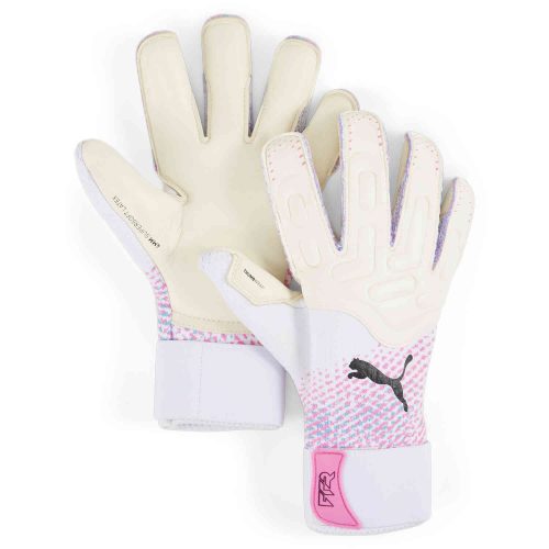 Puma Future Pro SGC Goalkeeper Gloves - Puma White & Poison Pink with Black