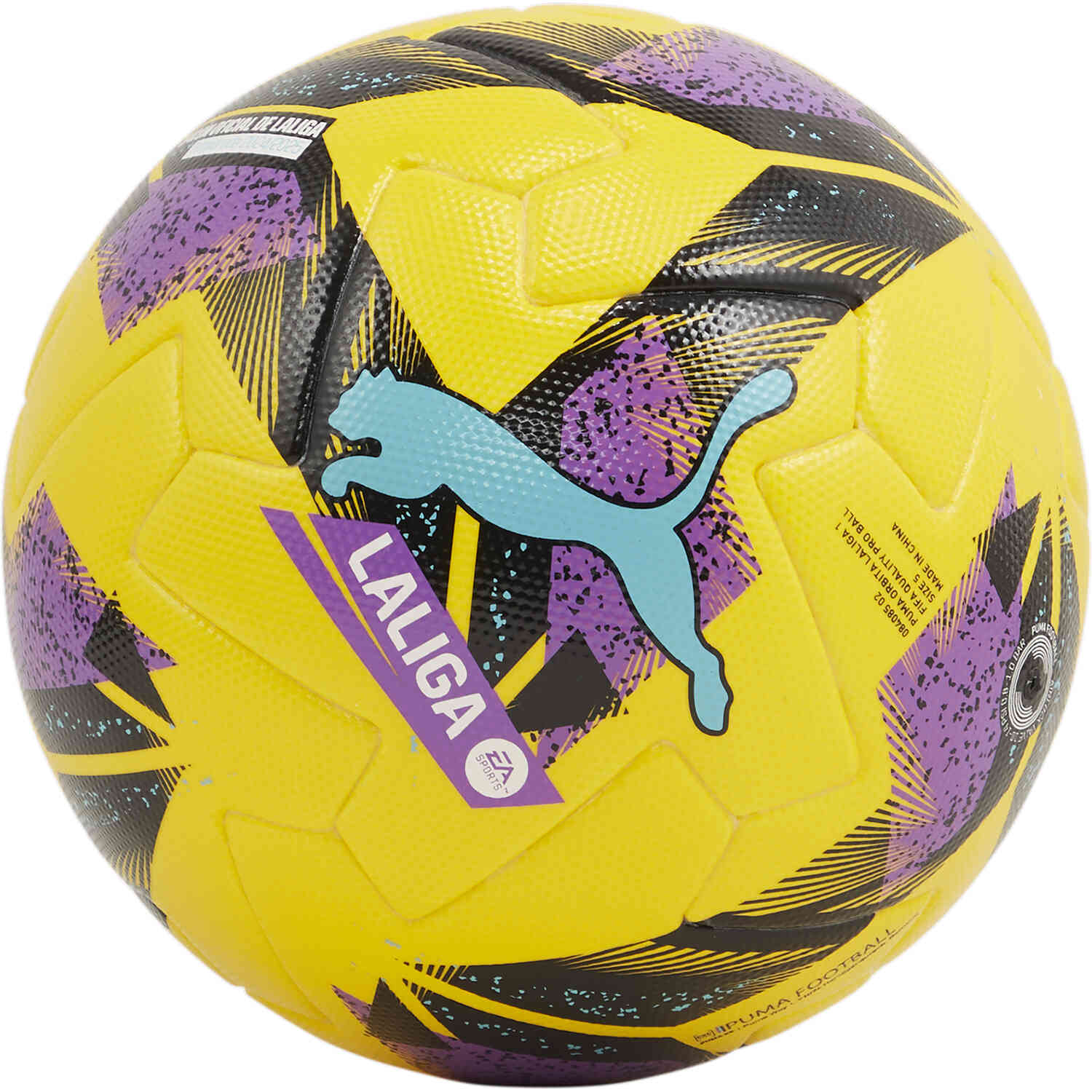 Puma Orbita La Liga 1 Pro Soccer Ball - Fluo Yellow & Multicolor ...