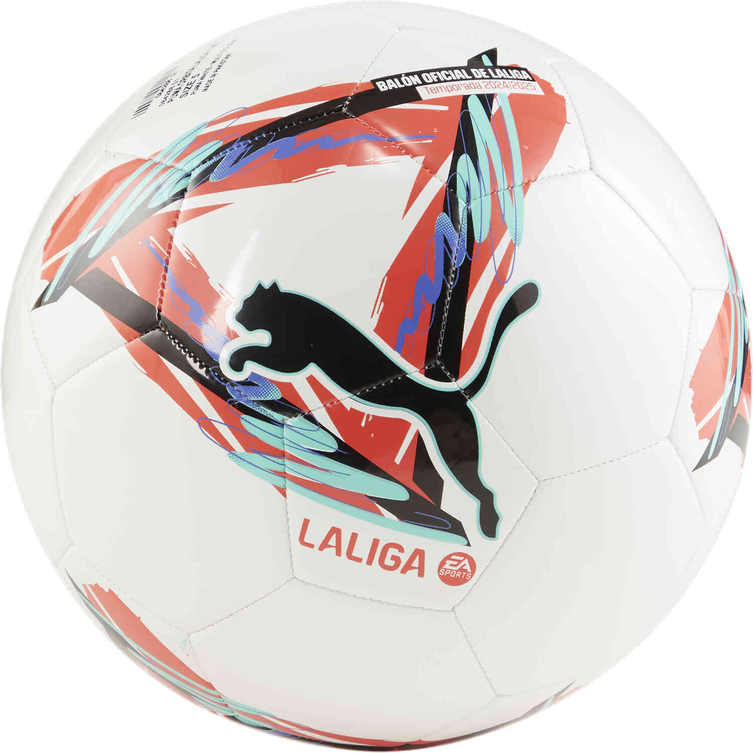 Puma Orbita La Liga Training Soccer Ball - Puma White & Multicolor ...