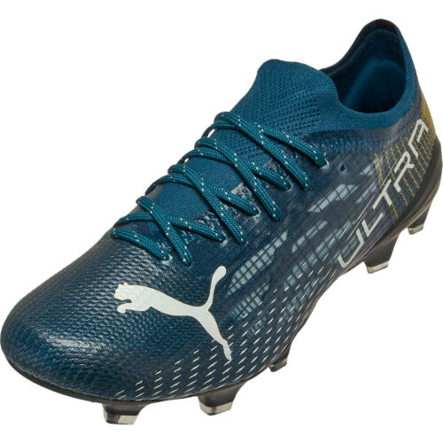 Puma First Mile Ultra 1.3 FG Firm Ground – Intense Blue & Ivory Glow with Mineral Yellow with Black