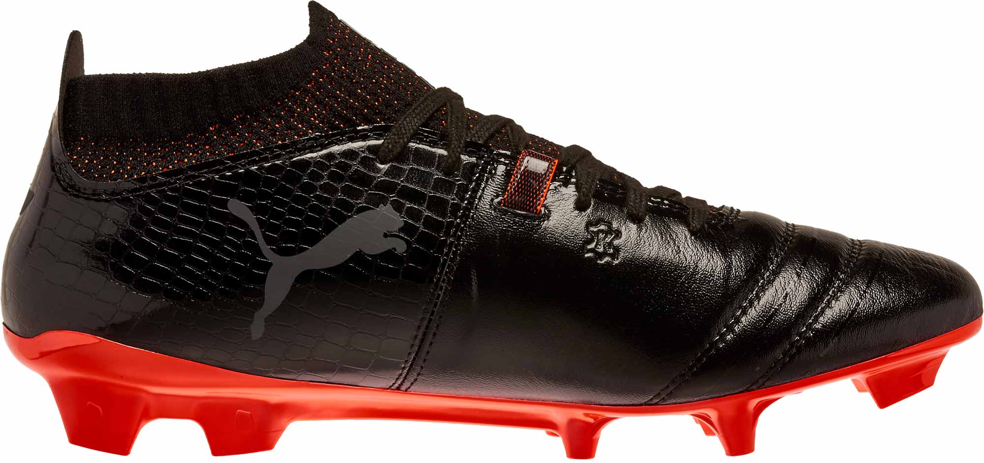 Puma One Black FG Soccer - Puma Lux Shoes
