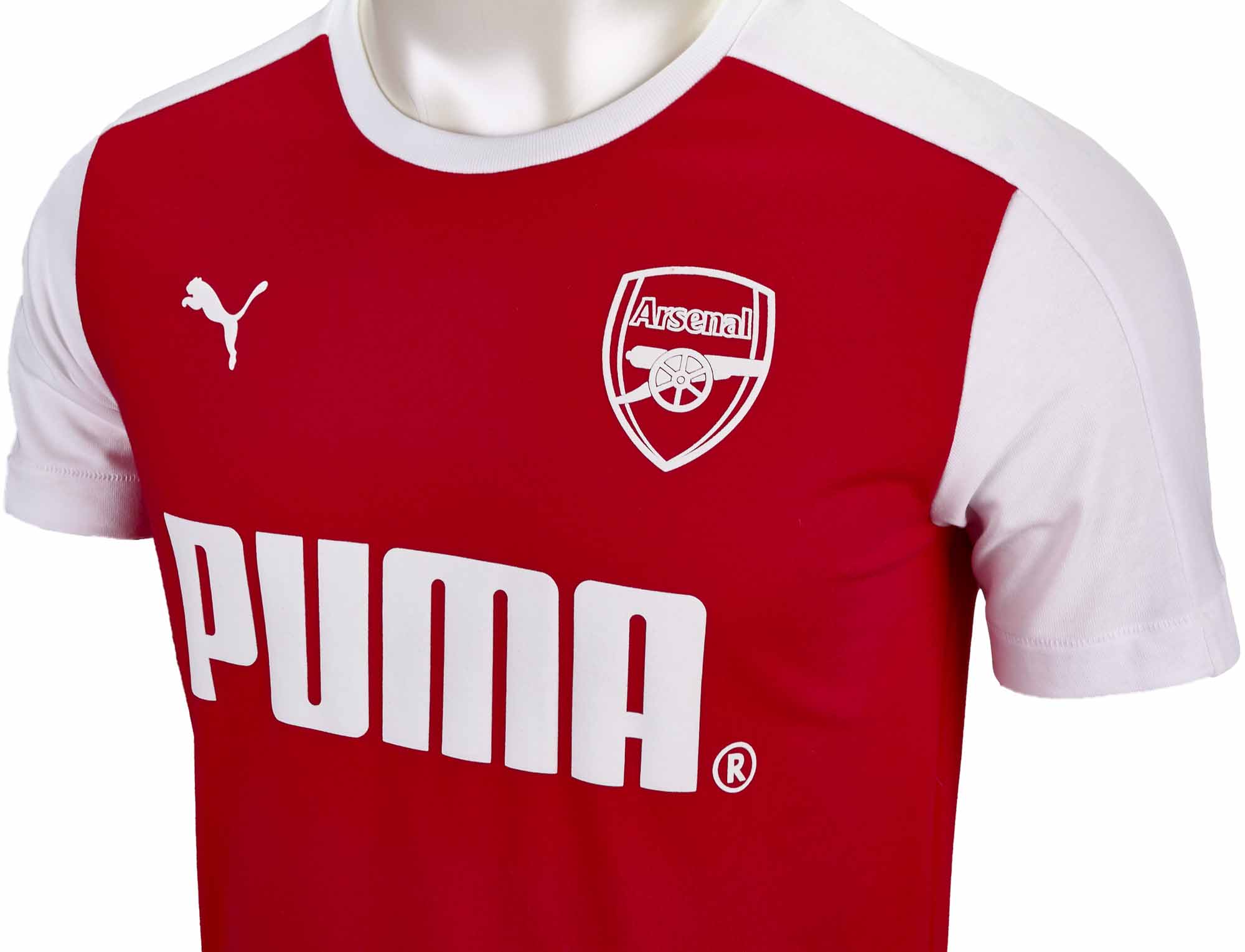 Arsenal Puma Tee - Red Arsenal Soccer T 