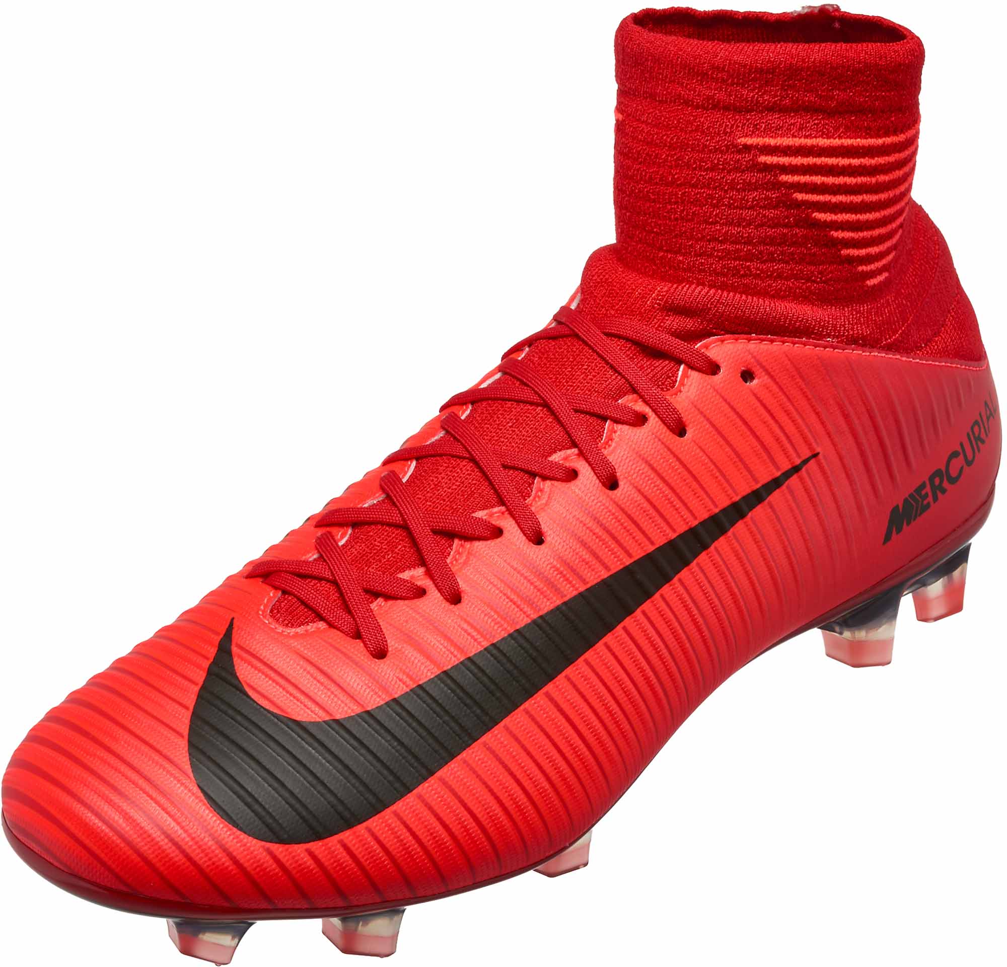 red nike soccer boots