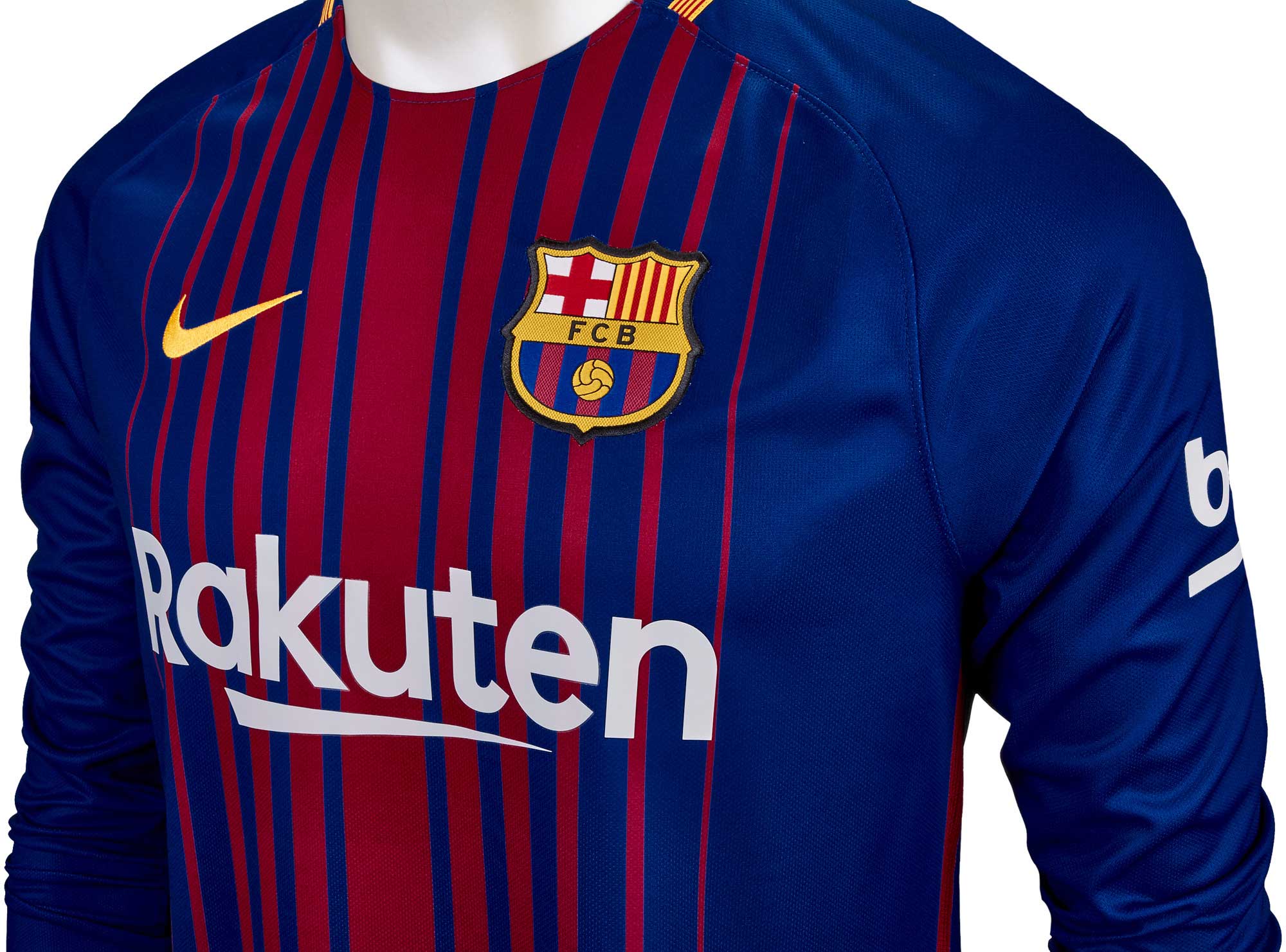 Als reactie op de Groenteboer gebed 2017/18 Nike Barcelona Home L/S Jersey - SoccerPro.com
