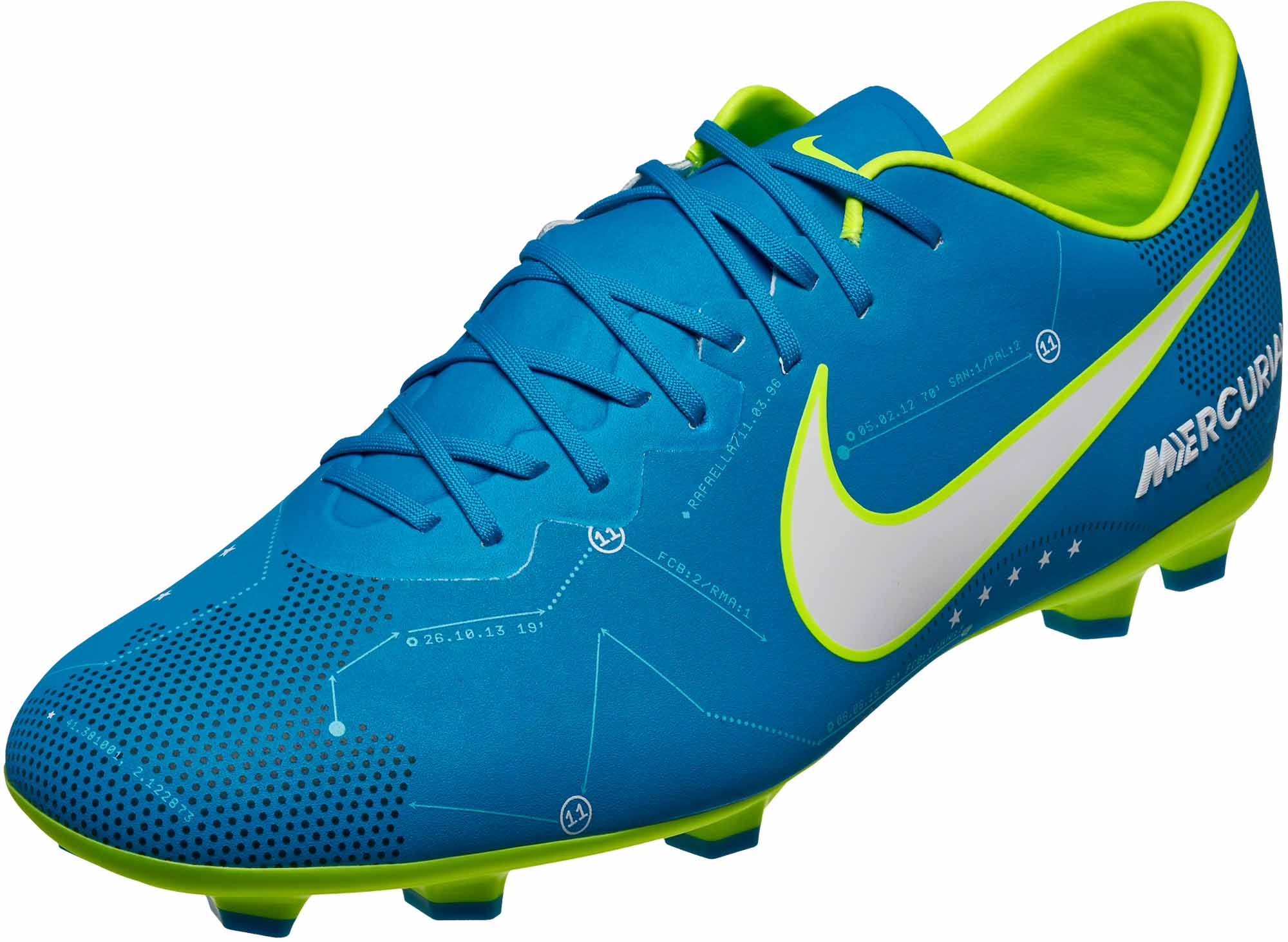 Nike Neymar Mercurial Victory VI FG Soccer Shoes Blue .