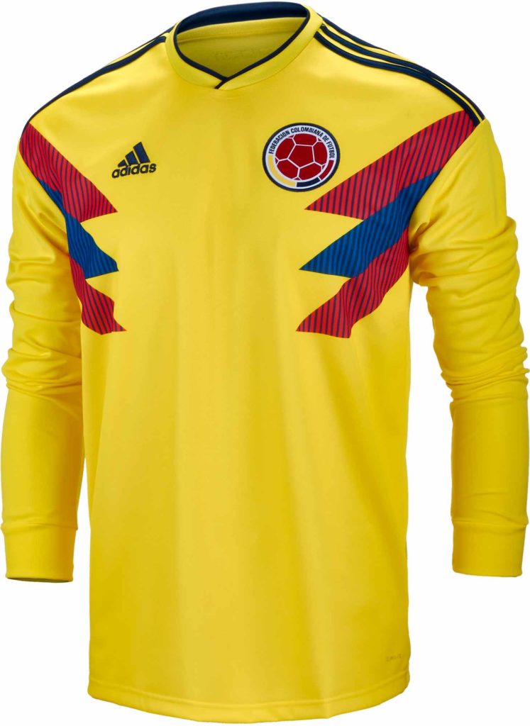 adidas Colombia L/S Home Jersey 2018-19 - SoccerPro.com