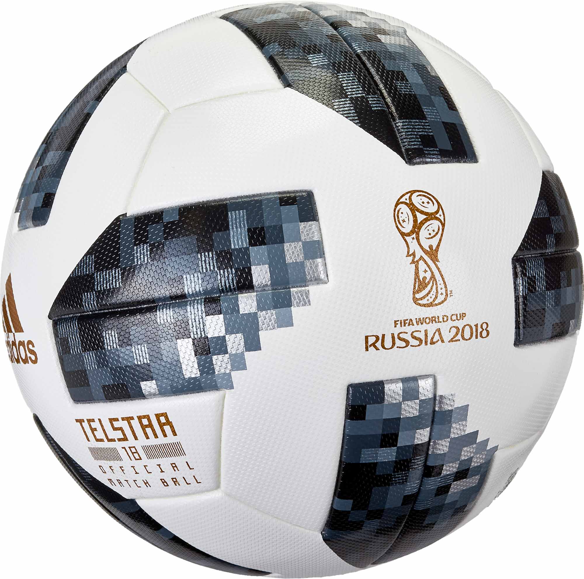 adidas Telstar 18 World Cup Match Ball White & Silver