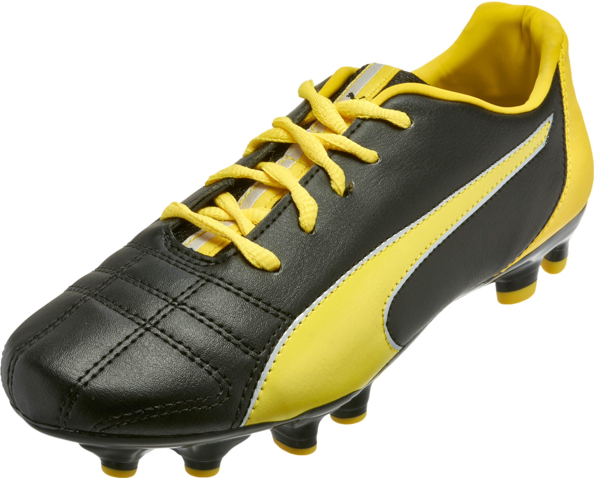 black and yellow soccer cleats