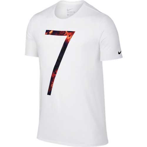 Nike CR7 Logo Tee - White CR7 Soccer T 