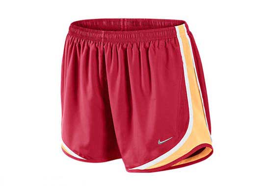all red nike shorts women's