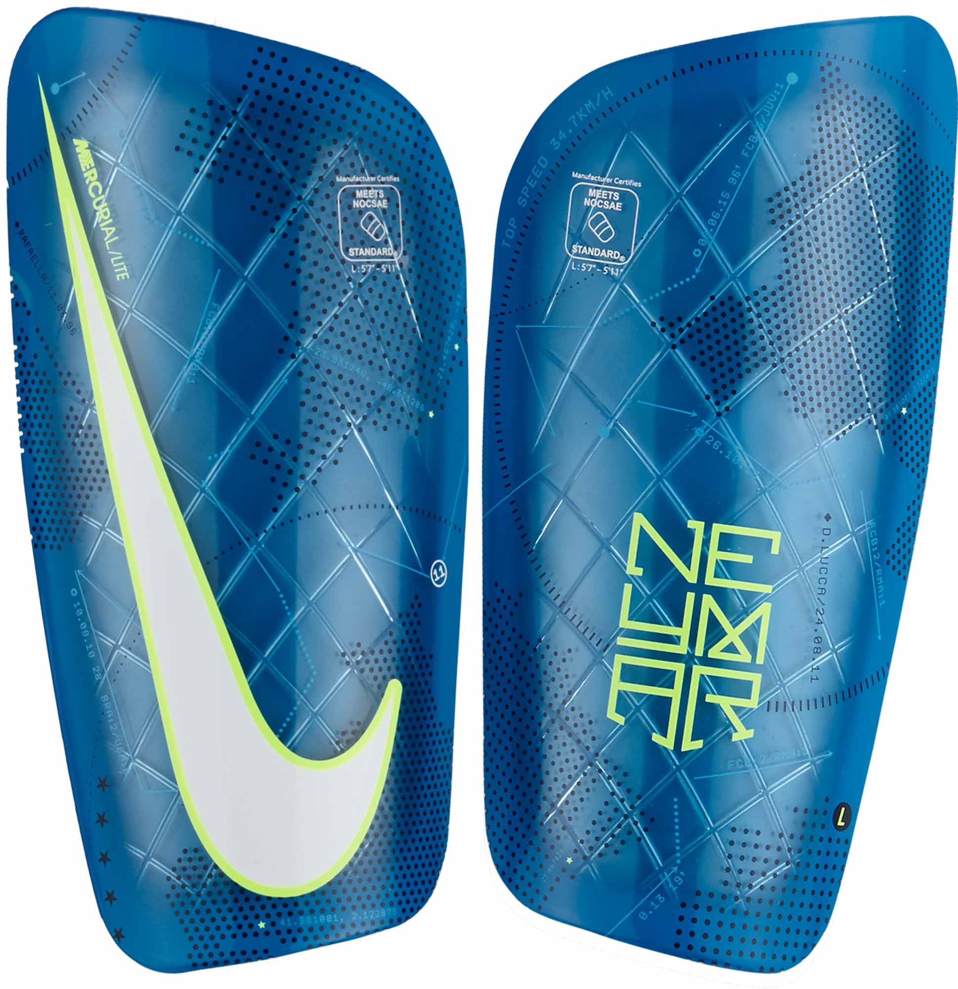 Leuk vinden Wieg auteur Neymar Nike Mercurial Lite Shin Guard - Blue