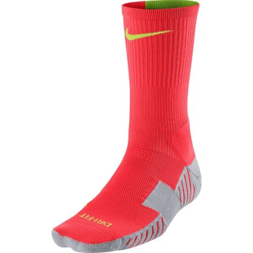 ambiente anillo collar Nike Match Fit Soccer Crew Sock - Red and Grey - SoccerPro