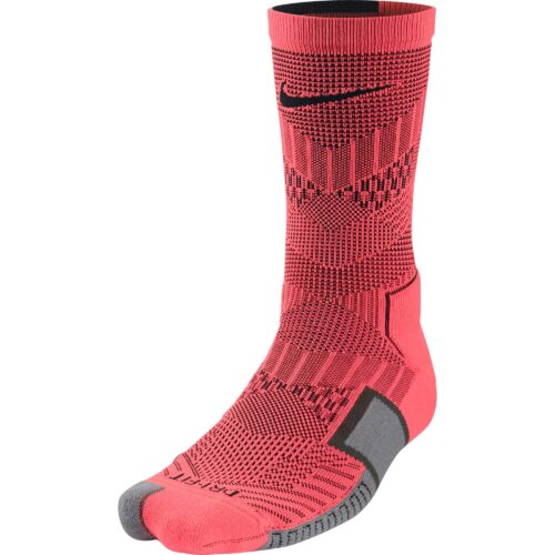 Nike Elite Match Fit Soccer Crew Sock - Red - SoccerPro