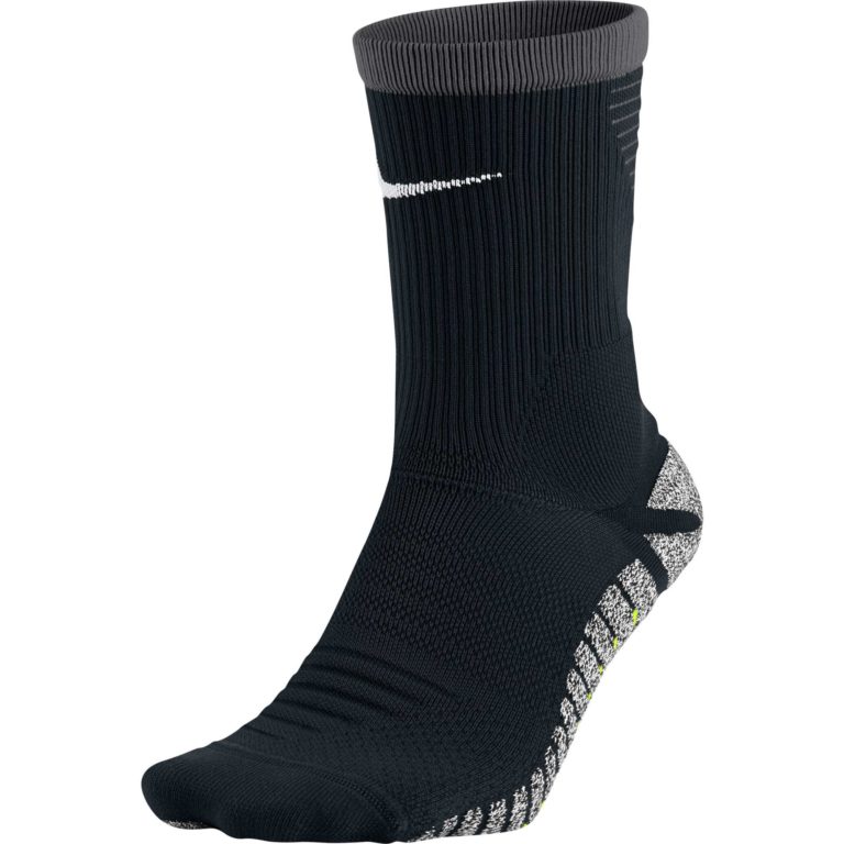 Nike Grip Strike Cushioned Crew Sock Black & Anthracite SoccerPro