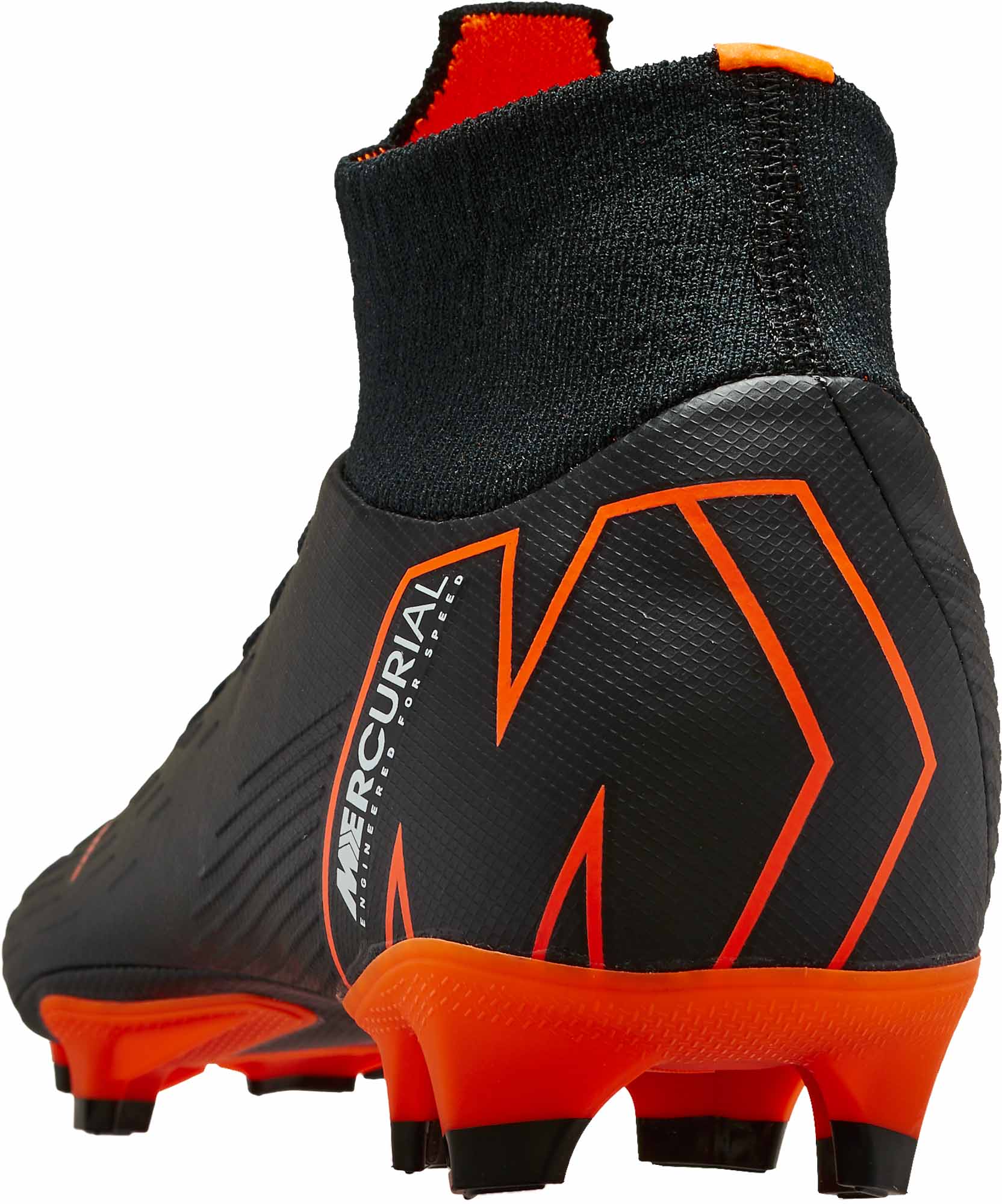 NIKE SUPERFLY 6 Pro FG Soccer Cleats Total Orange Black.