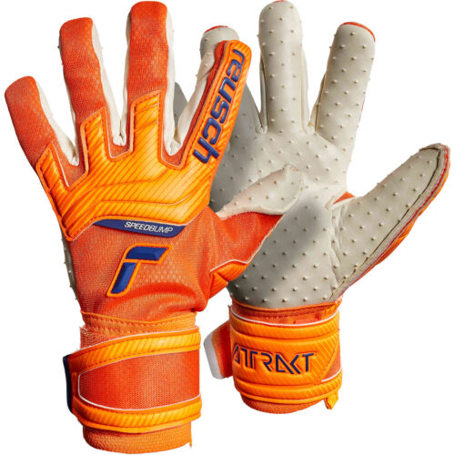 Reusch Attrakt Speedbump Goalkeeper Gloves – Shocking Orange & Blue