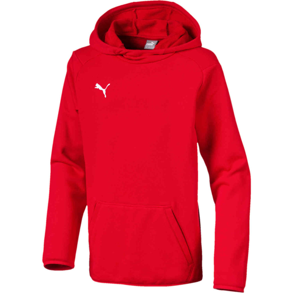 Kids Puma Liga Casuals Hoodie - red - SoccerPro