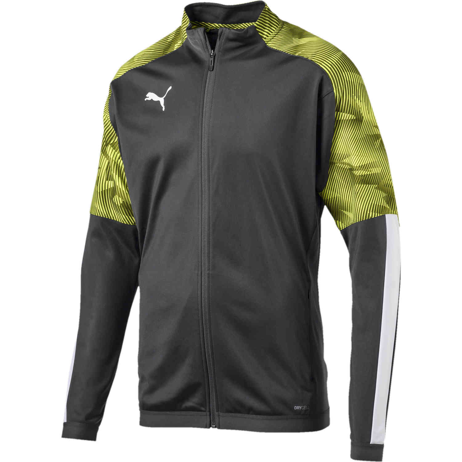 Puma Cup Training Jacket - Asphalt/Fizzy Yellow - SoccerPro