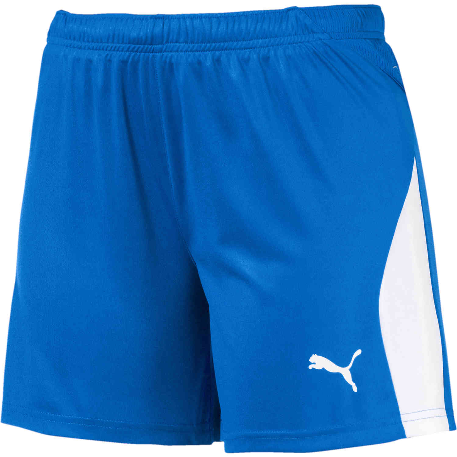 Womens Puma Liga Shorts - Electric Blue Lemonade - SoccerPro