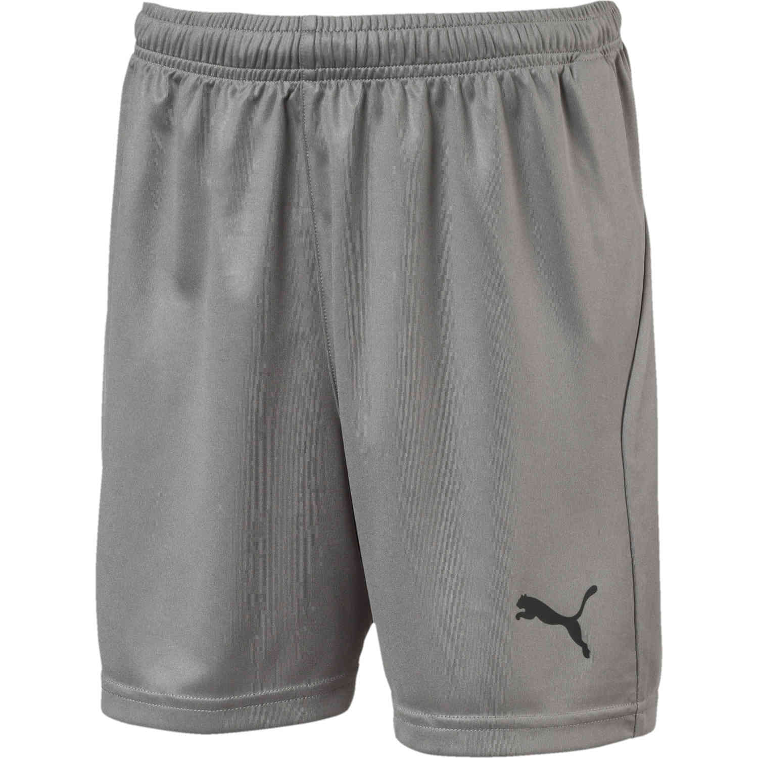 Kids Puma Liga Core Shorts - Steel Grey - SoccerPro