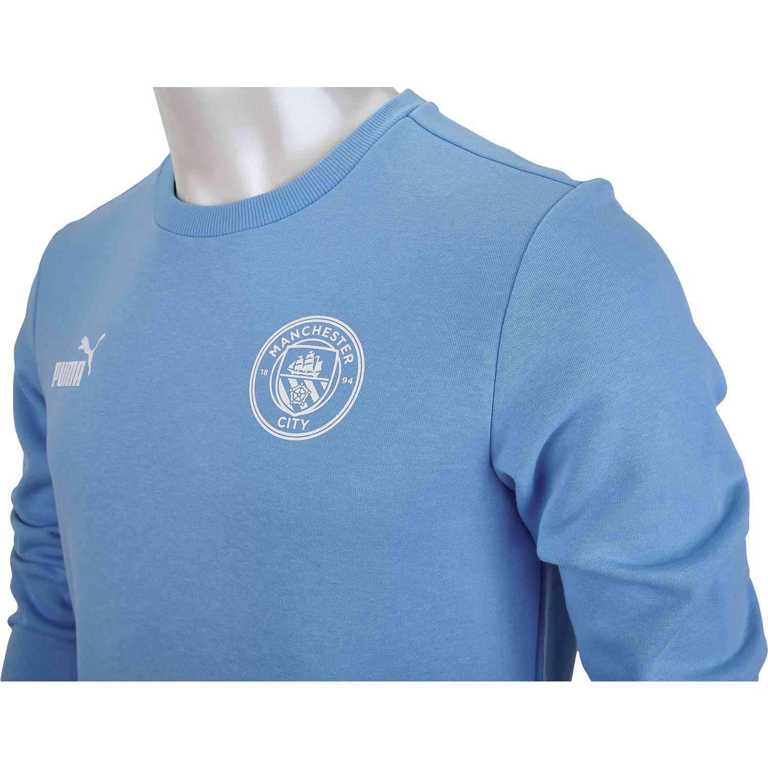 diamante Ninguna Oblea PUMA Manchester City Culture Sweater - Team Light Blue/White - SoccerPro