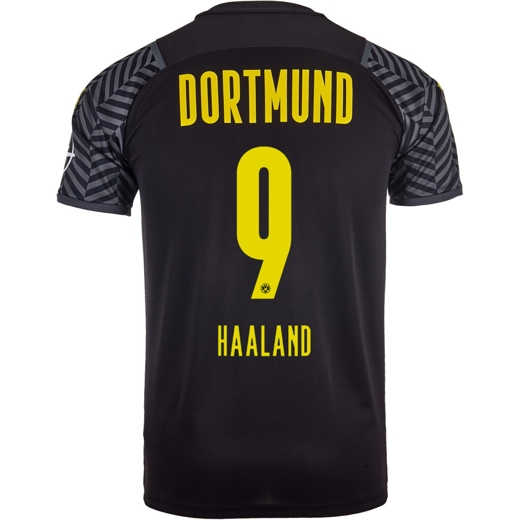 2021/22 PUMA Erling Haaland Borussia Dortmund Away Jersey - SoccerPro