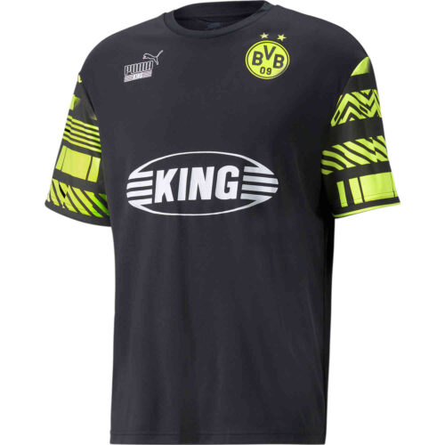 Puma Borussia Dortmund FTBL Heritage Jersey – Black/Safety Yellow