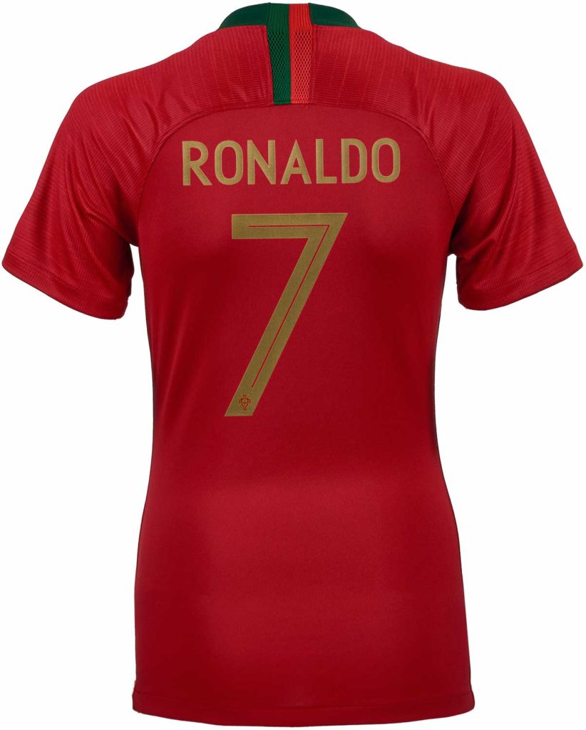 2018 19 Womens Nike Cristiano Ronaldo Portugal Home Jersey Soccerpro