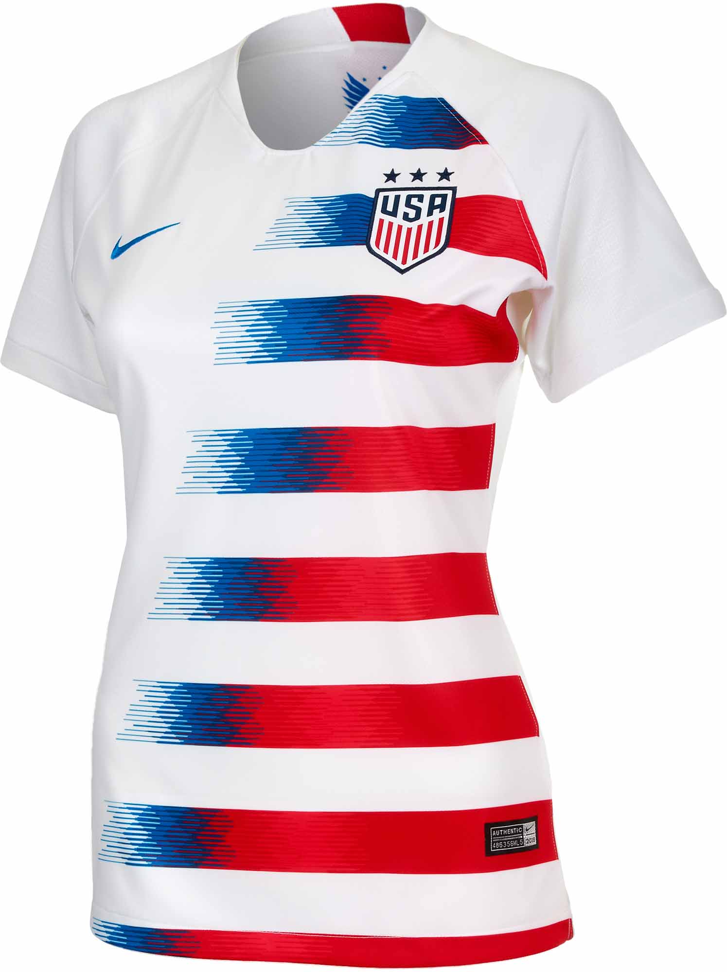 Nike USA Home Jersey Womens 2018-19 - SoccerPro.com