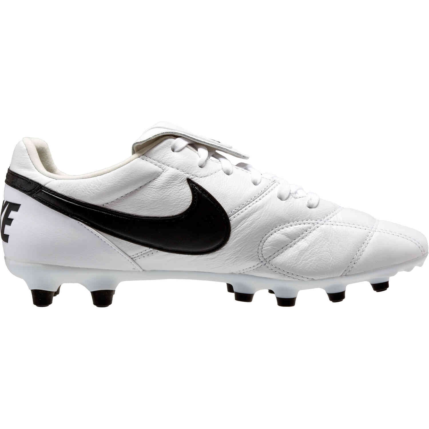 Nike Premier II FG - White & Black with White - SoccerPro
