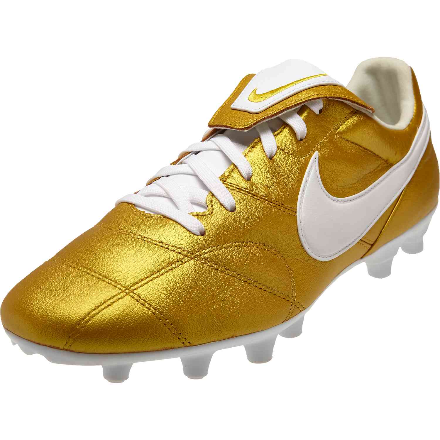 nike cleats white and gold