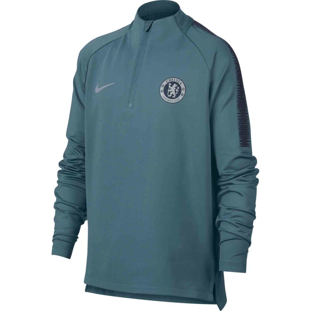 Nike Chelsea Squad Drill Top - Youth - Celestial Teal/Obsidian - SoccerPro