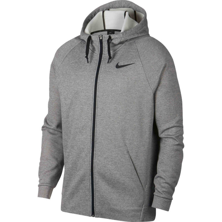 Nike Therma Full-zip Hoodie - Dark Grey Heather/Black - SoccerPro