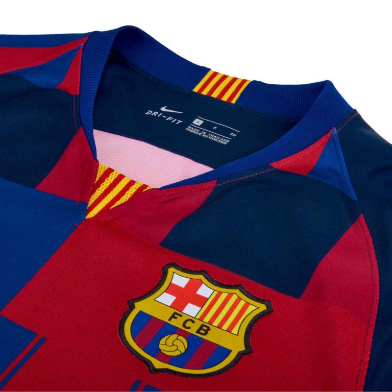 Nike and Barcelona 20th Anniversary Home Jersey - Youth - SoccerPro